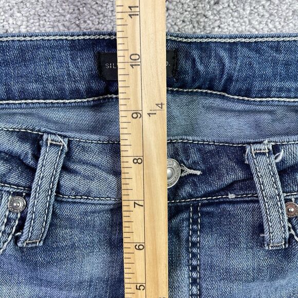 Silver Jeans Women’s 27X27 Blue Suki Bootcut Low Rise Medium Wash Denim - Picture 9 of 12